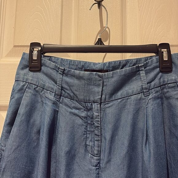 Ann Taylor 100% Lyocell wide leg pleated trousers SZ 00 - Picture 3 of 12